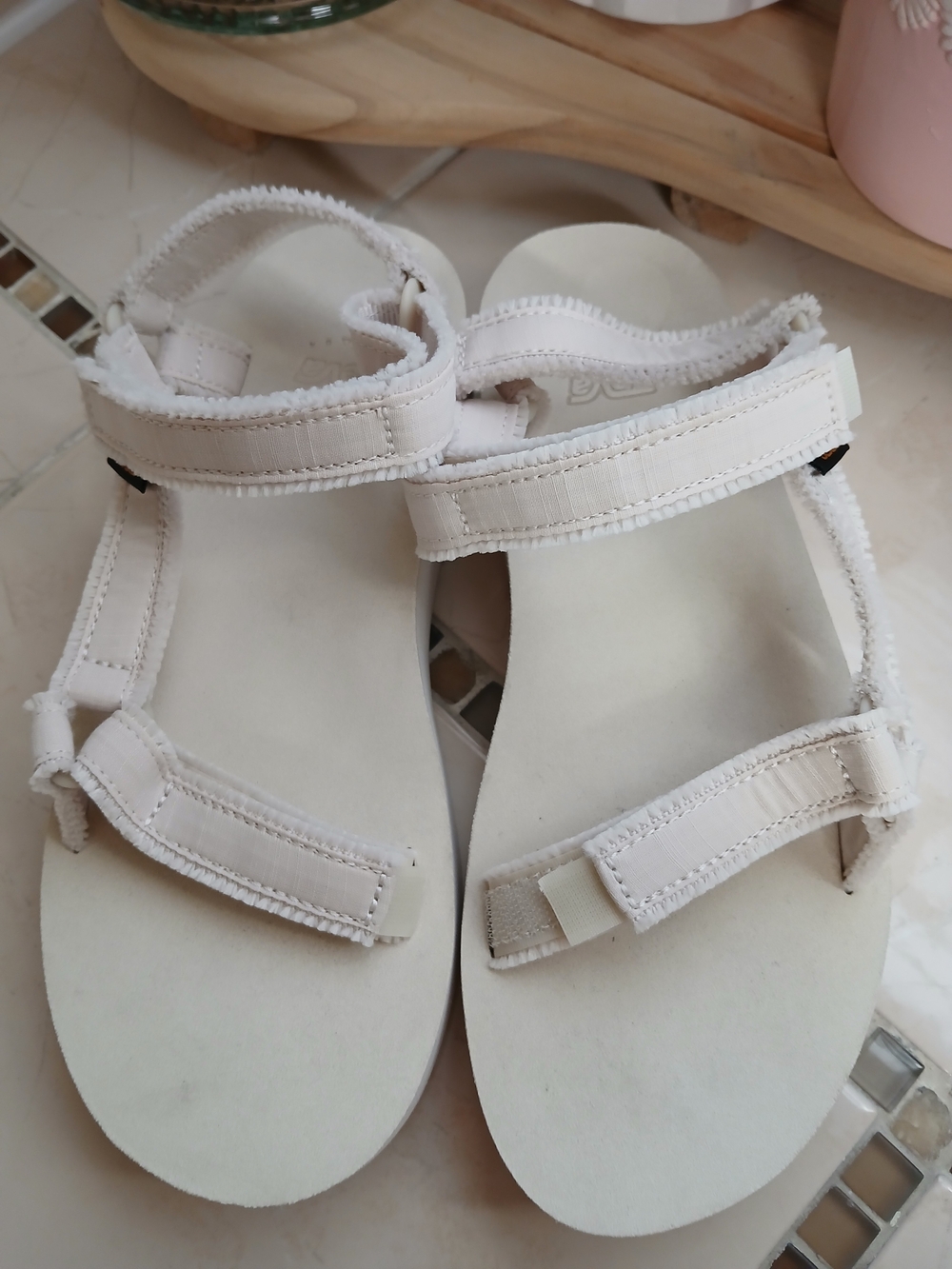 Teva Women's White Adjustable Strap Sandals